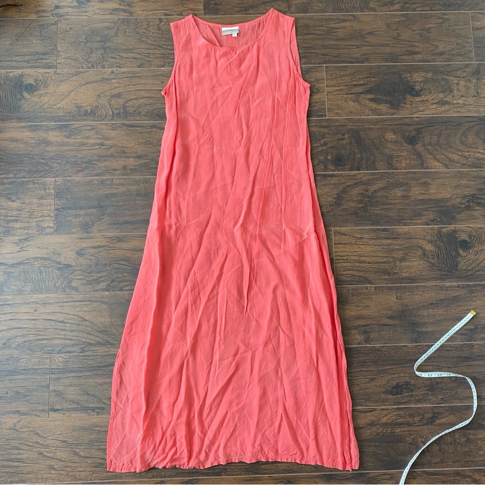coldwater creek maxi dress coral soft size L